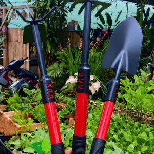 Bộ dụng cụ làm vườn đa năng 3 món xẻng, cào và cuốc chĩa 3