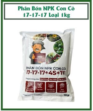Phân Bón NPK Con Cò 17-17-17 Loại 1kg