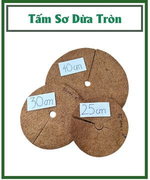 Tấm Xơ Dừa Tròn Phủ Gốc Cây – Giữ Ẩm, Chống Xói Mòn