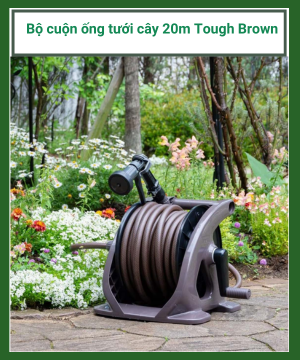 Bộ cuộn ống tưới cây 20m Tough Brown Takagi