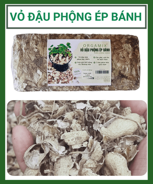 Vỏ Đậu Phộng Ép Bánh Orgamix – Giá Thể Hữu Cơ Từ Thiên Nhiên, Giàu Đạm, Tơi Xốp Đất