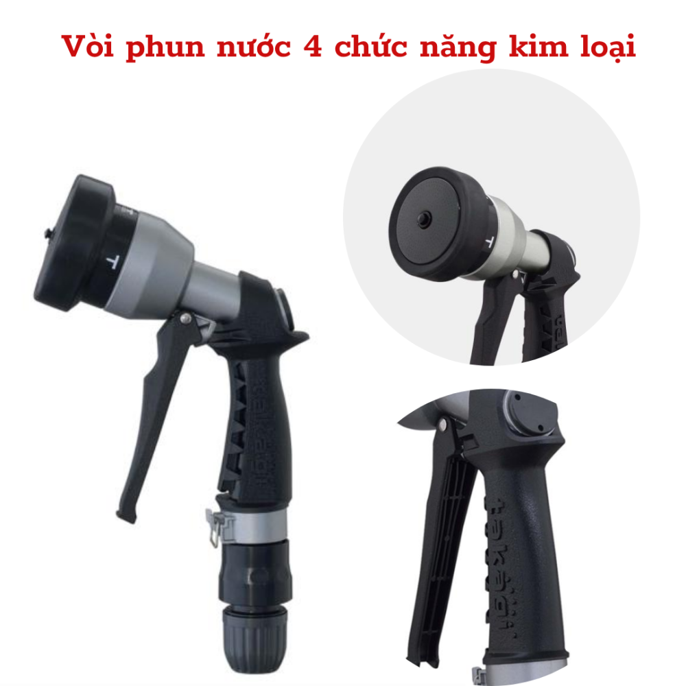 Vòi phun nước 4 chức năng kim loại – Tough gear Takagi 2