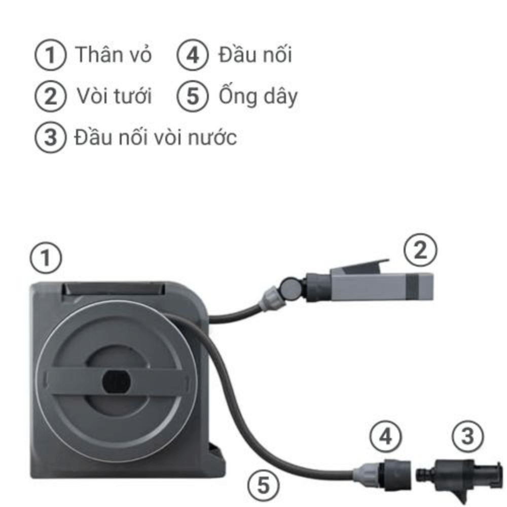 Bộ vòi thu rút tưới vườn Nano Next (BR) 15m và 20m 3