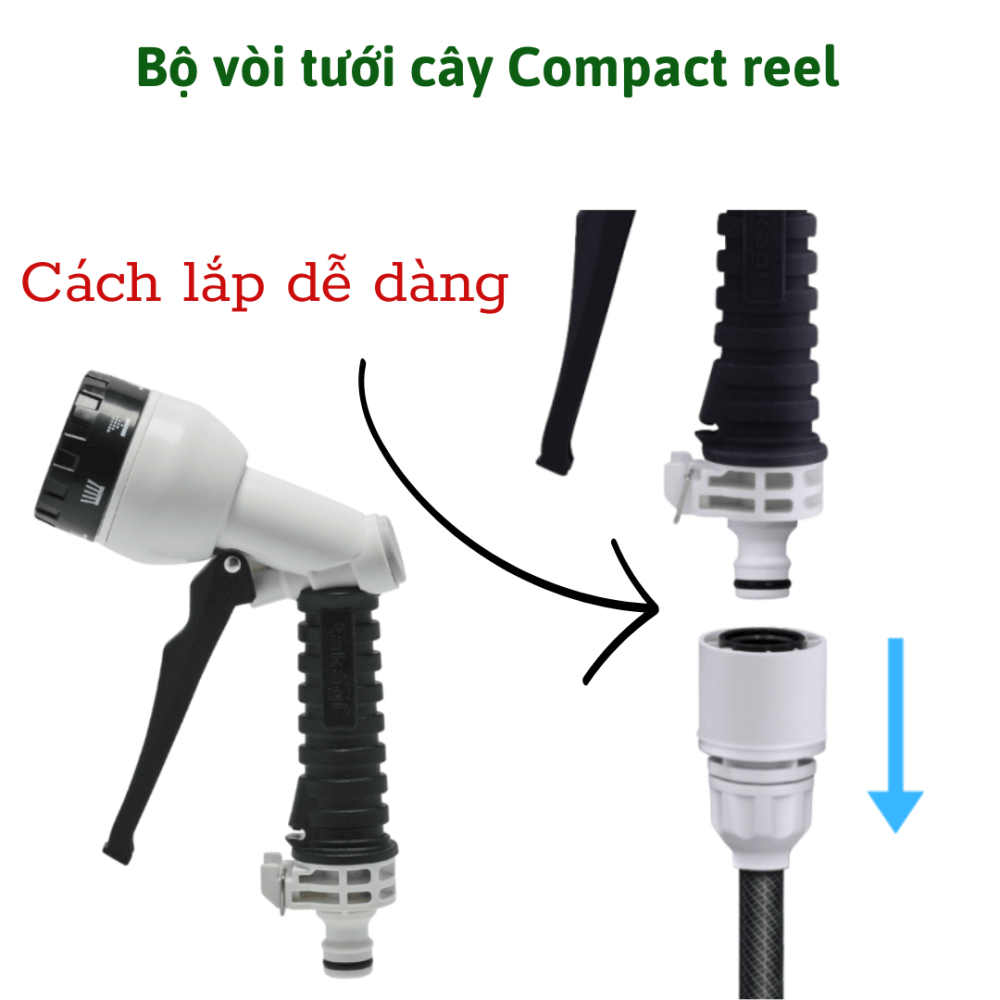 Bộ vòi tưới cây Compact reel 3