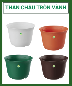 Thân Chậu Tròn Vành – Chậu Nhựa PP Bền Đẹp, Tiện Dụng