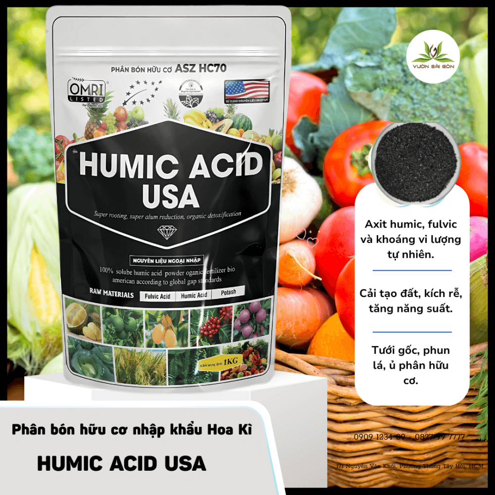 Humic Acid USA – Phân Bón Hữu Cơ Cao Cấp 3