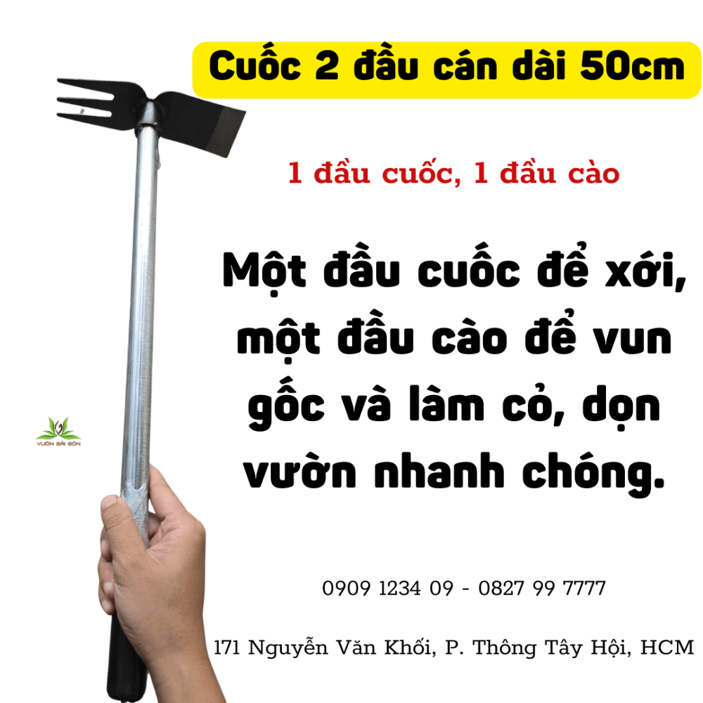 Bộ Dụng Cụ Làm Vườn Tiện Lợi – Cán Dài 50cm 3
