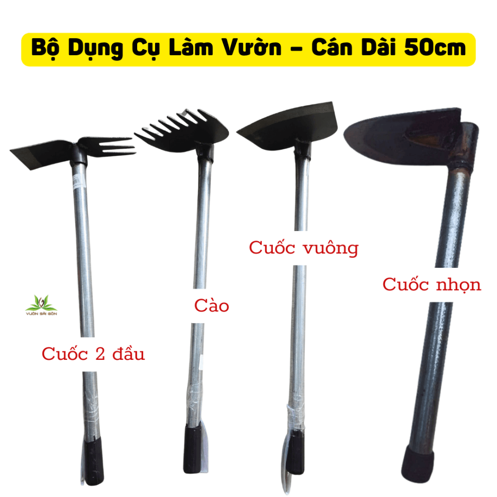 Bộ Dụng Cụ Làm Vườn Tiện Lợi – Cán Dài 50cm 2