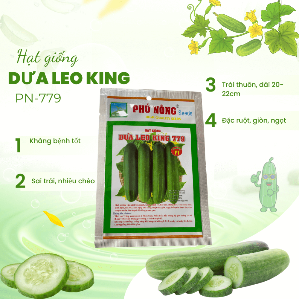 Hạt giống Dưa Leo King Phú Nông 779 2