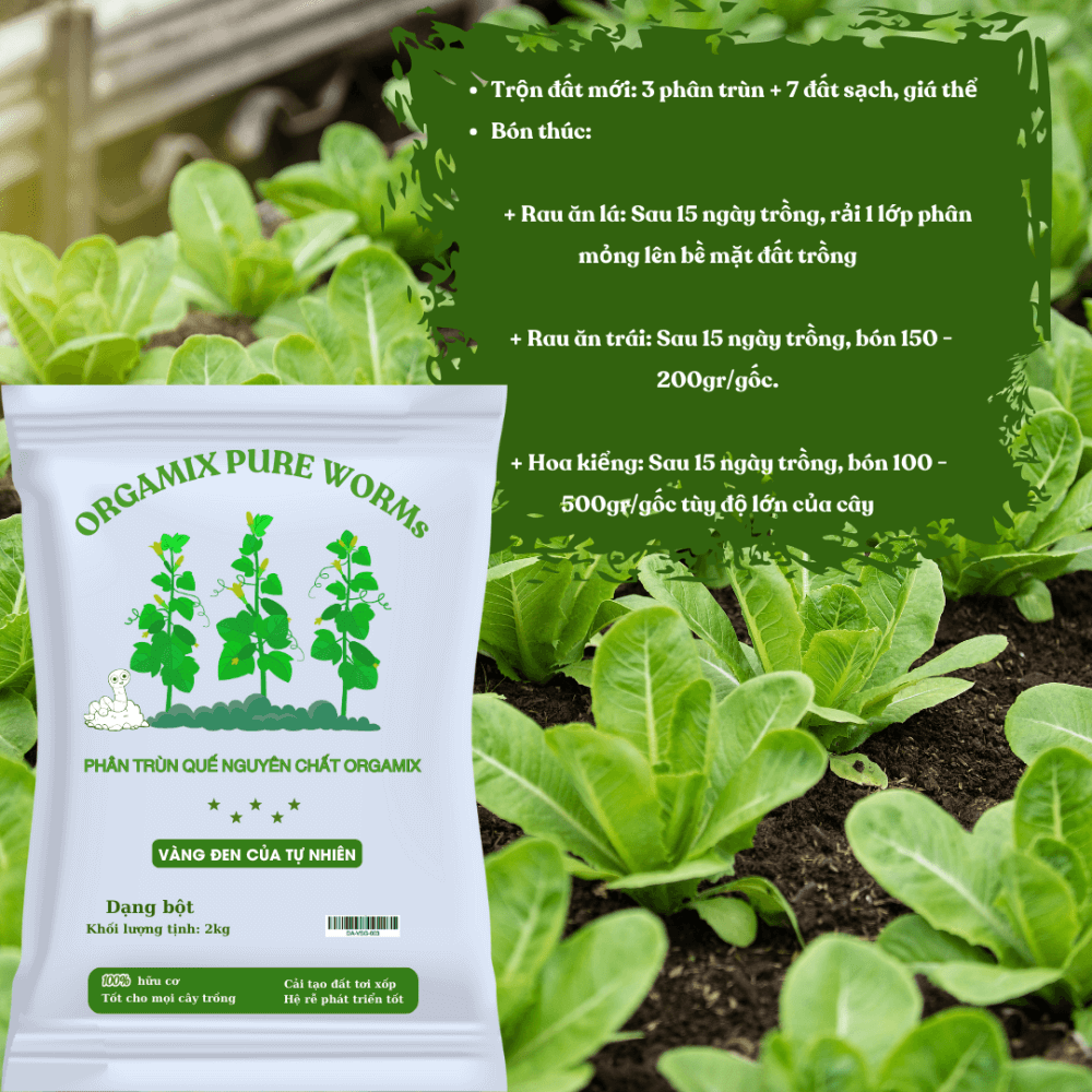 Phân Trùn Quế ORGAMIX PURE WORMs (Dạng bột) 3
