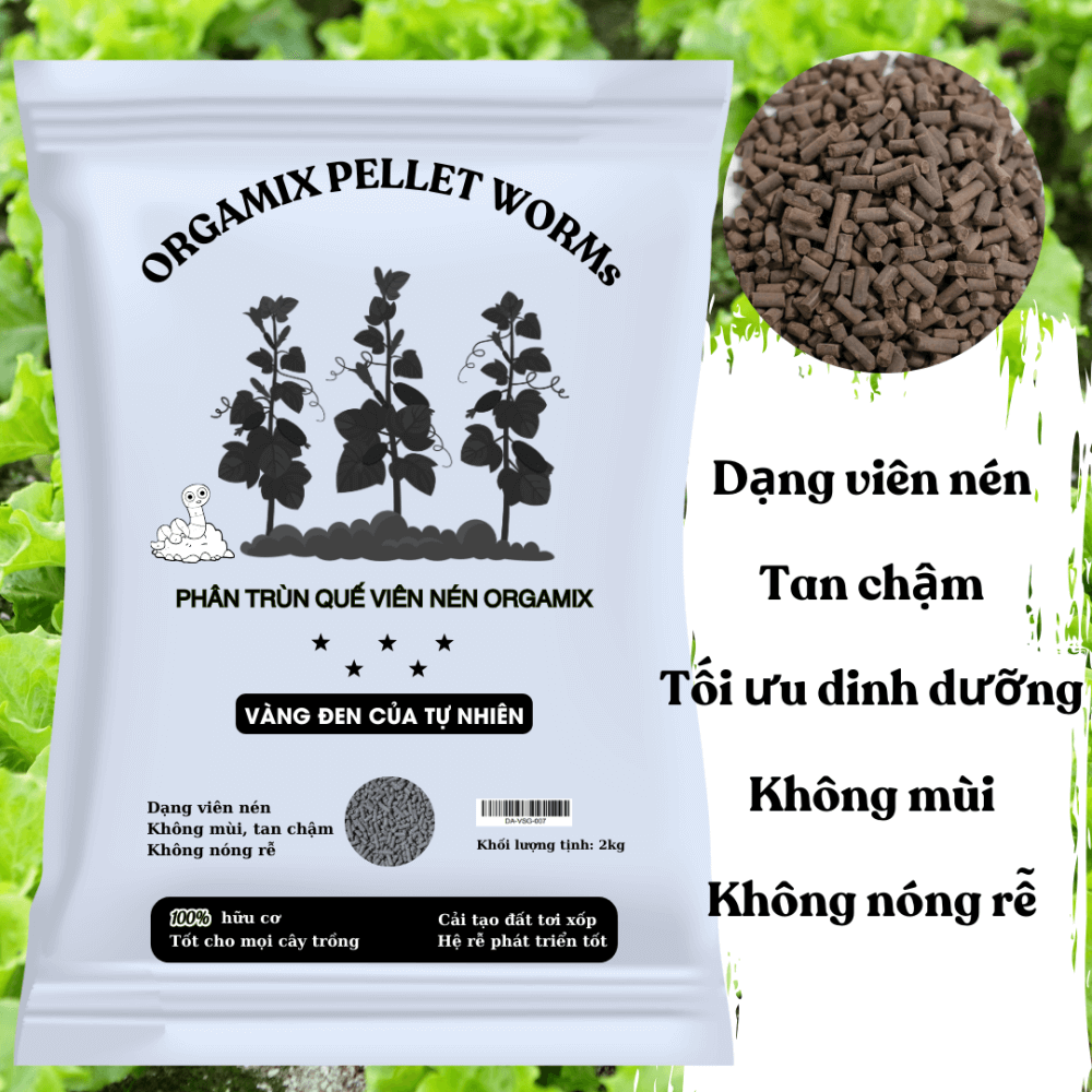 Phân Trùn Quế ORGAMIX PELLET WORMs (Dạng Viên Nén) 3
