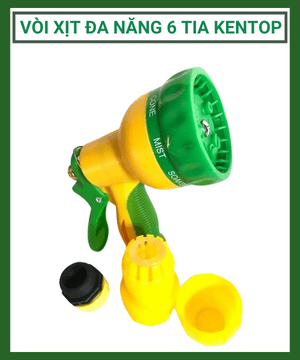 Vòi xịt đa năng KENTOP 6 tia-Đầu vòi xịt rửa xe, vòi tưới cây
