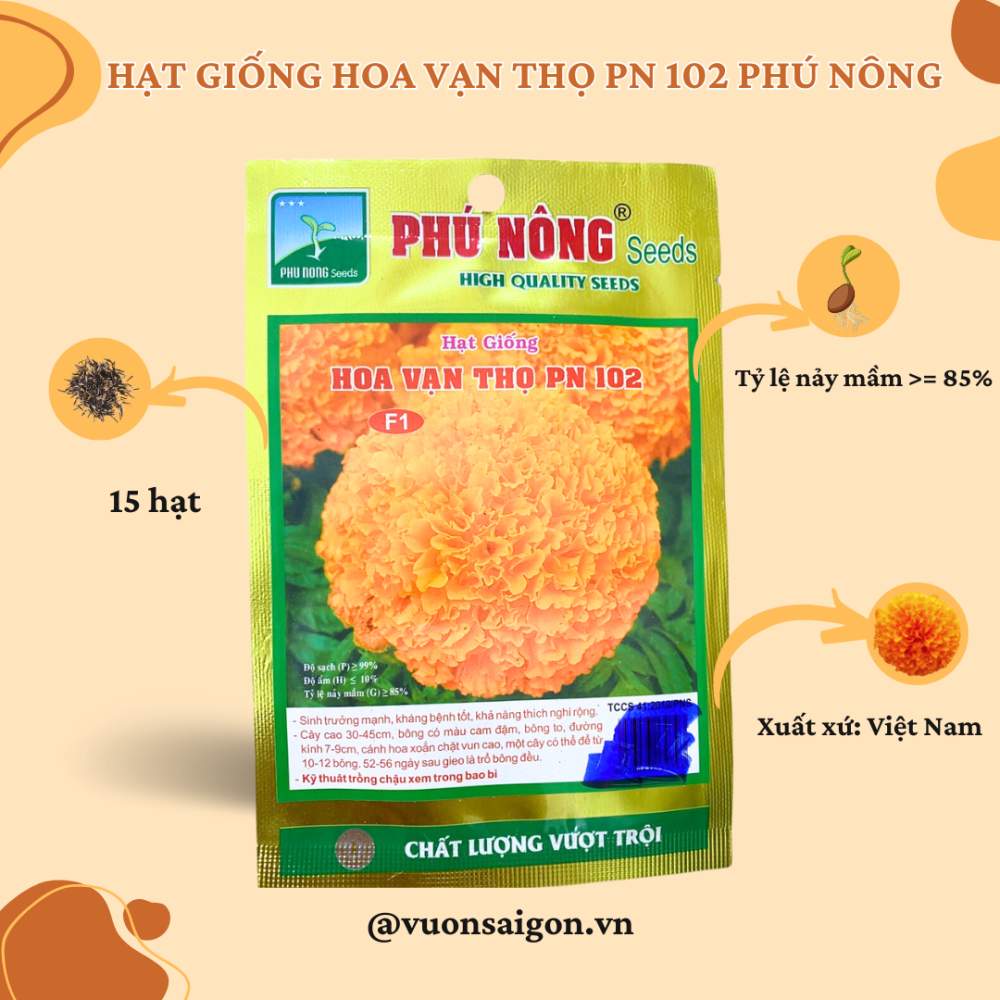 Hạt giống hoa Vạn Thọ F1 PN 102 2