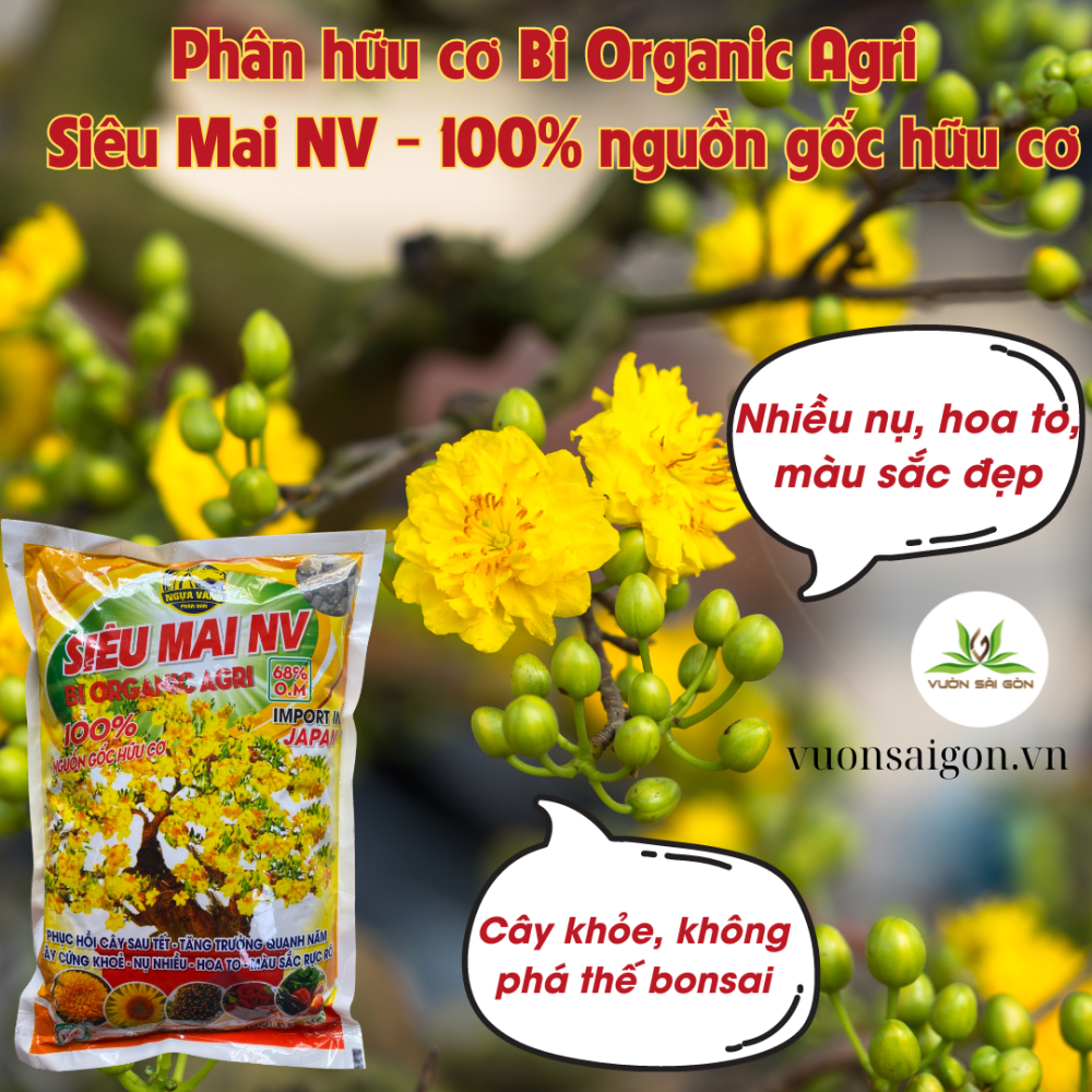 Phân bón hữu cơ  – Siêu Mai Vàng Bi Organic Agri 3