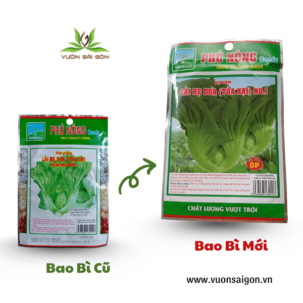 Hạt giống cải bẹ dưa Phú Nông 2