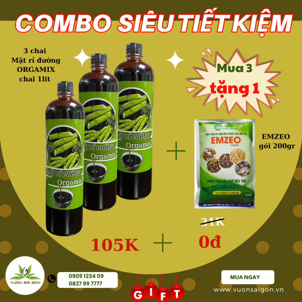 Combo mật rỉ đường và Emzeo – Bộ đôi ủ rác nhà bếp chất lượng 2