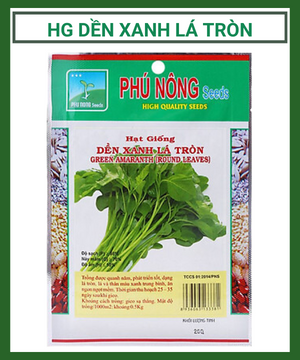 Hạt giống rau dền xanh lá tròn Phú Nông