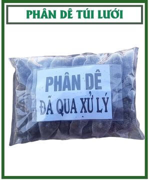 PHÂN DÊ ĐÃ QUA XỬ LÝ – 10 túi lưới dài/gói lớn