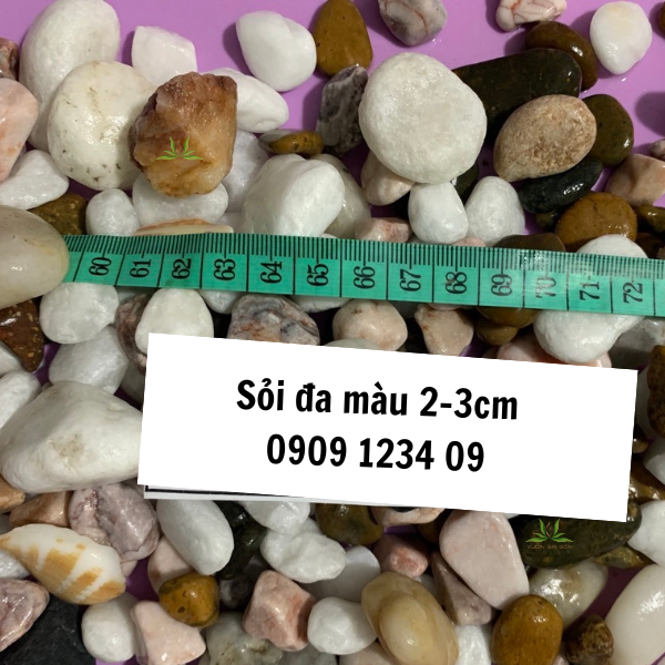Sỏi đa màu trang trí sân vườn, tiểu cảnh, chậu cây (ĐÁ TRANG TRÍ TRỘN MÀU) 2