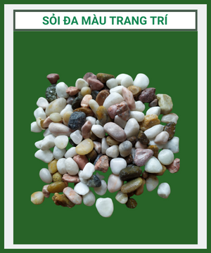Sỏi đa màu trang trí sân vườn, tiểu cảnh, chậu cây (ĐÁ TRANG TRÍ TRỘN MÀU)