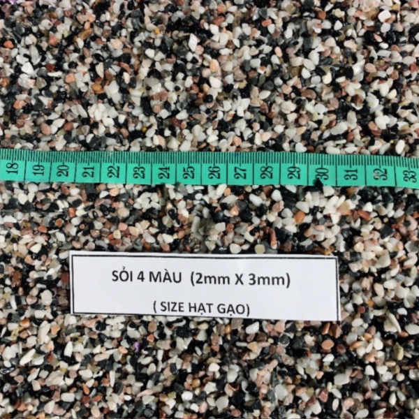 Sỏi 4 màu mini trang trí sân vườn, tiểu cảnh, hồ cá 3