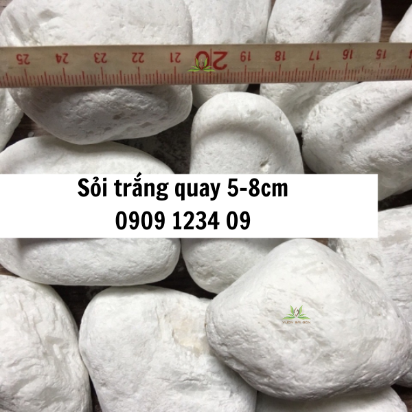 Sỏi Trắng Quay Trang Trí Sân Vườn, Ban Công – 7 Kích Thước 2