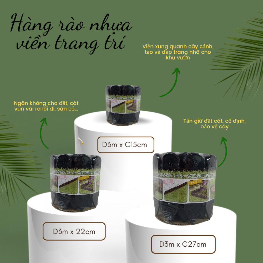Hàng rào viền đen Daim Nhật Bản-Hàng rào nhựa trang trí 2