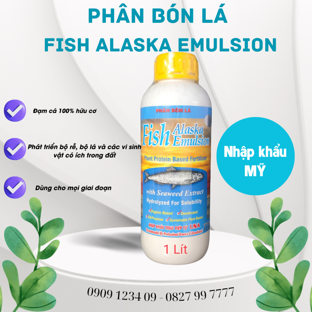 Phân Bón Đạm Cá Fish Alaska Emulsion – Nhập Khẩu USA 2