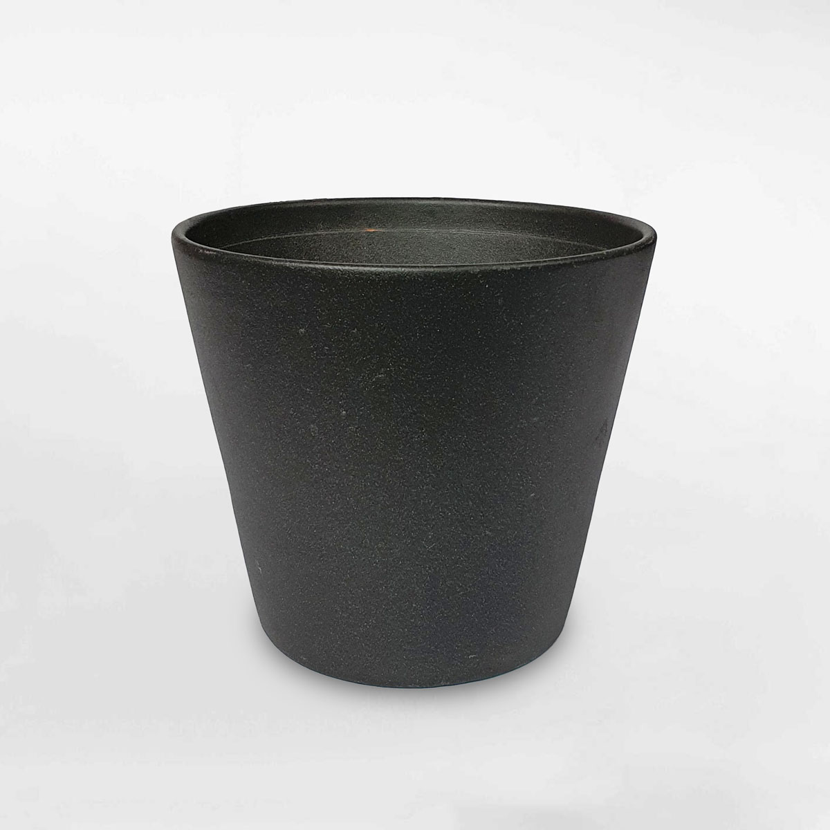 Chậu đất nung vát đáy sơn nhám 17x15cm DANU122