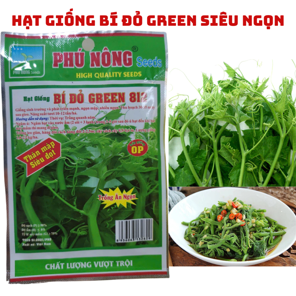 Hạt giống bí đỏ siêu ngọn Phú Nông-PN 812 2