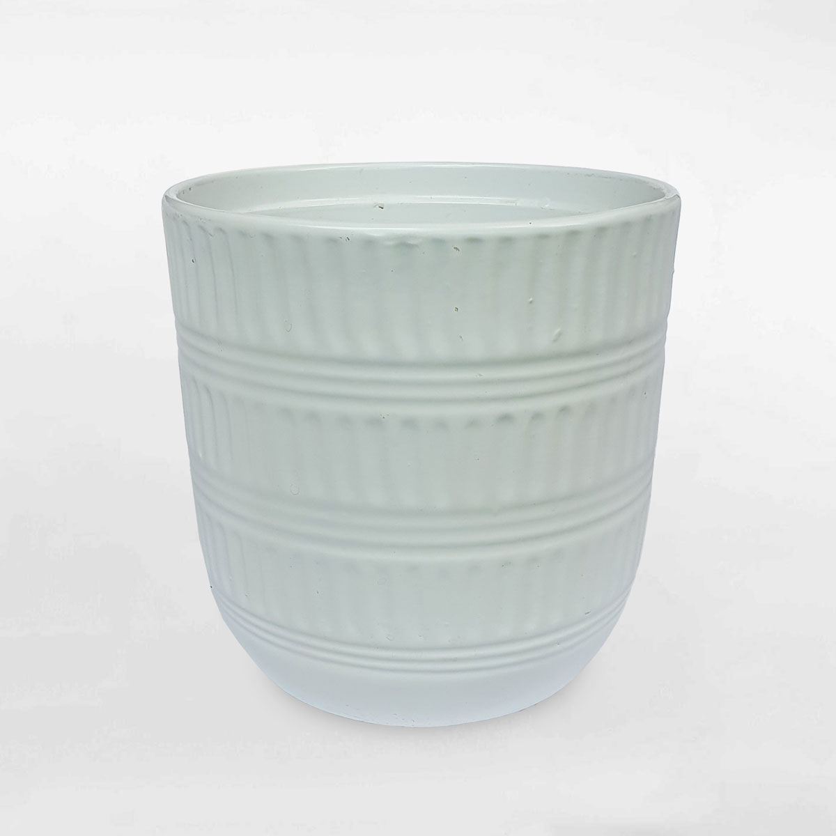 Chậu đất nung vân thổ cẩm sơn màu 17x17cm DANU116
