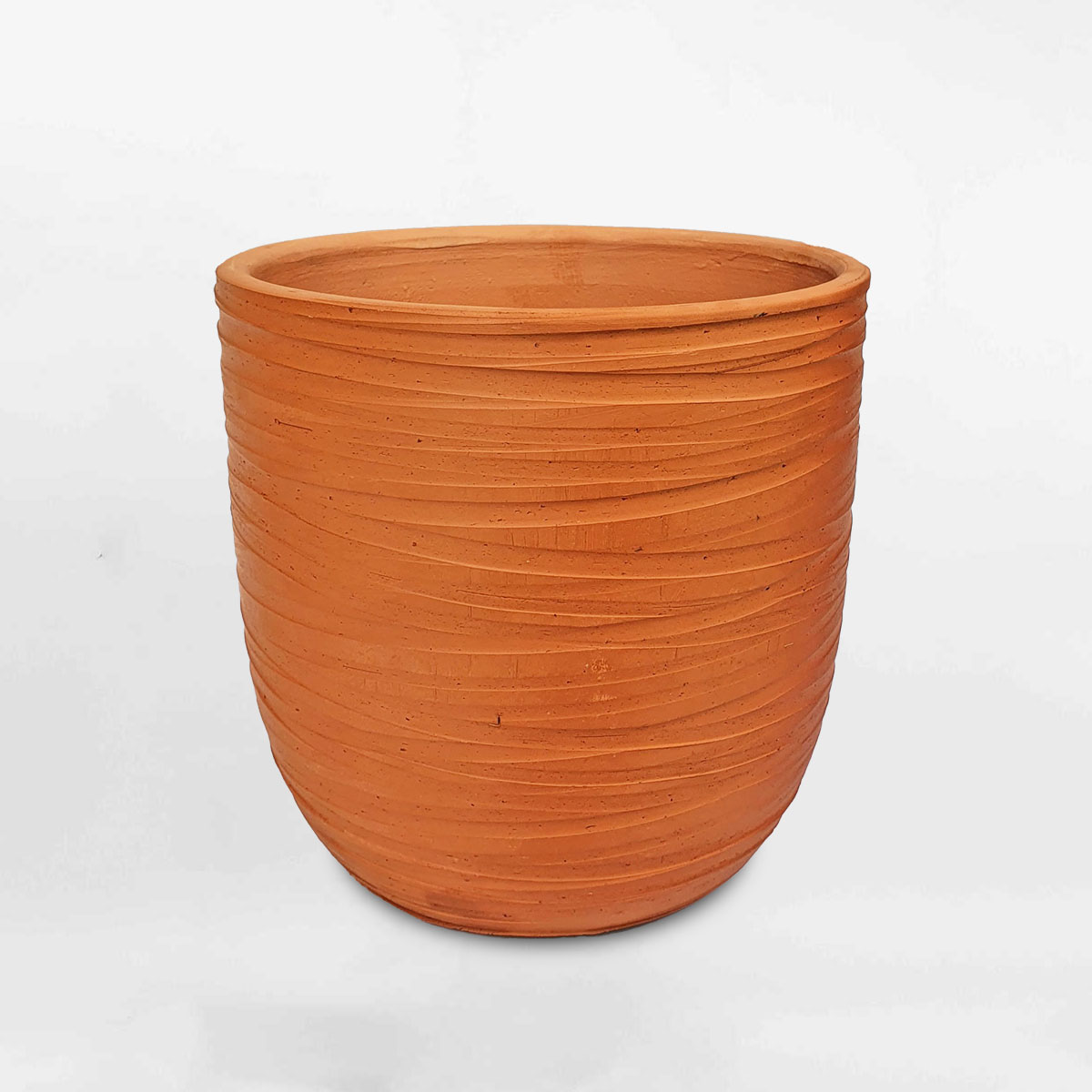 Chậu đất nung vân quấn rối 18x16cm DANU095