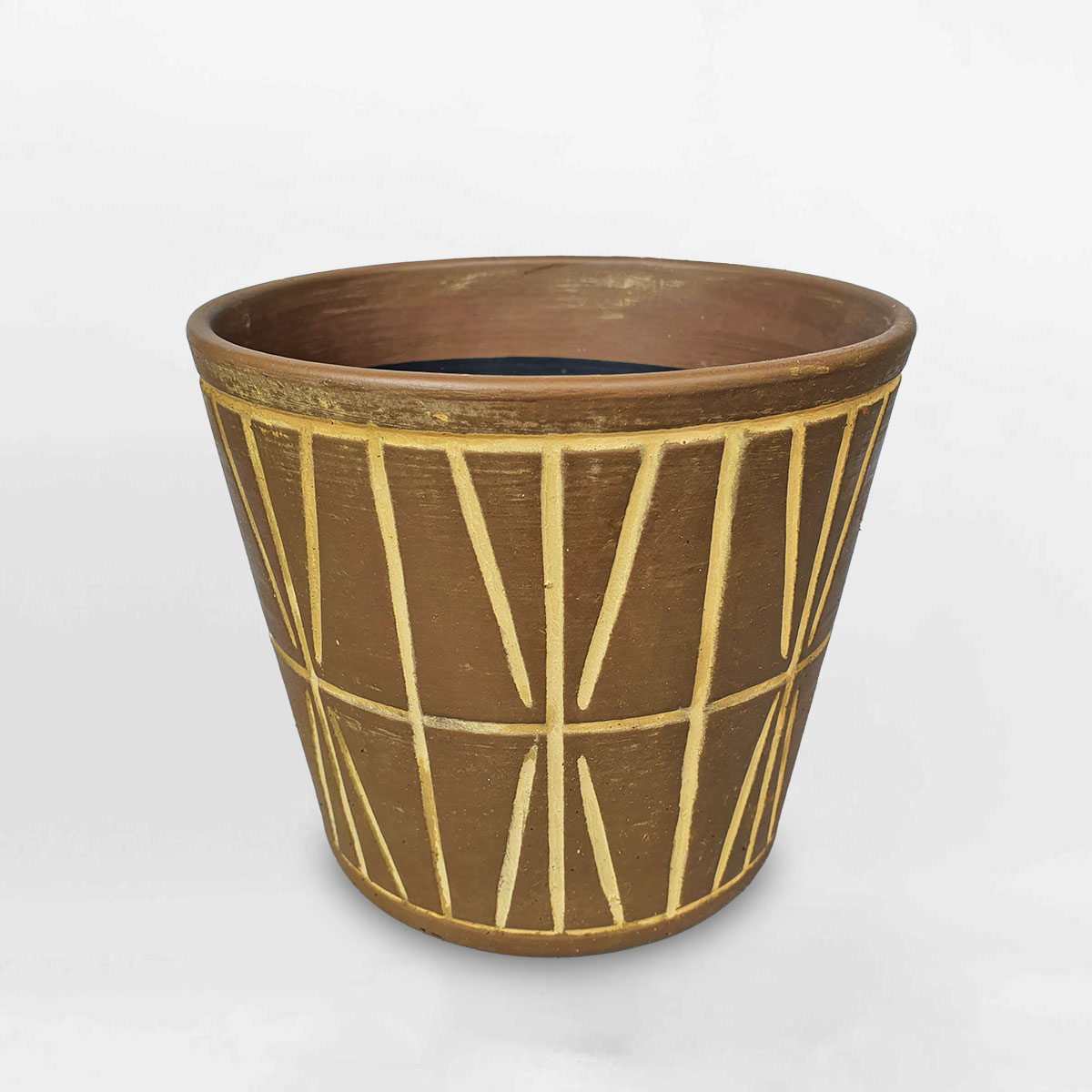 Chậu đất nung vân thổ cẩm 14×13 – 19x18cm DANU081