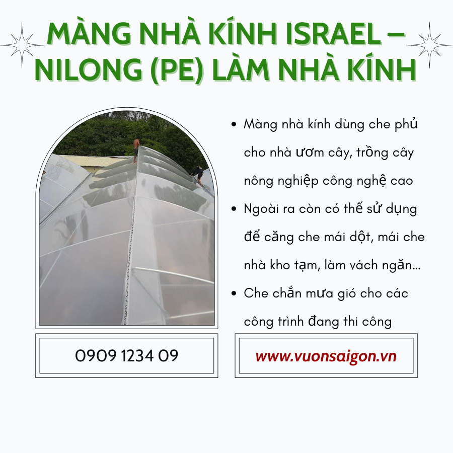 Màng nhà kính Politiv Israel – Nilong (PE) làm nhà kính 3