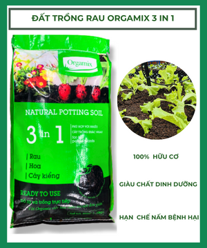 Đất trồng rau Orgamix 3 IN 1 – đất sạch chất lượng cao trồng rau