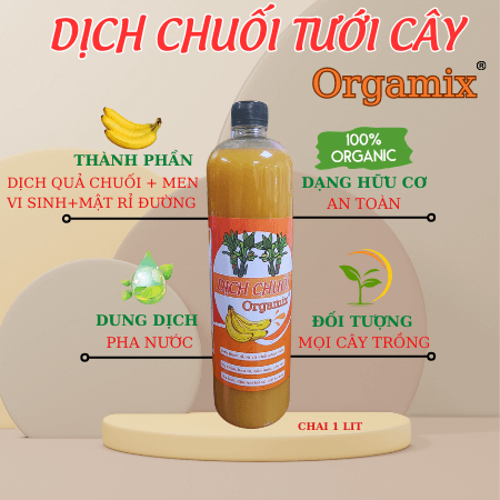 Dịch Chuối Orgamix – dịch chuối tưới cây 100% hữu cơ 2