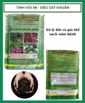 Phân bón rễ trung lượng Tinh vôi 98-Siêu sát khuẩn (1kg)