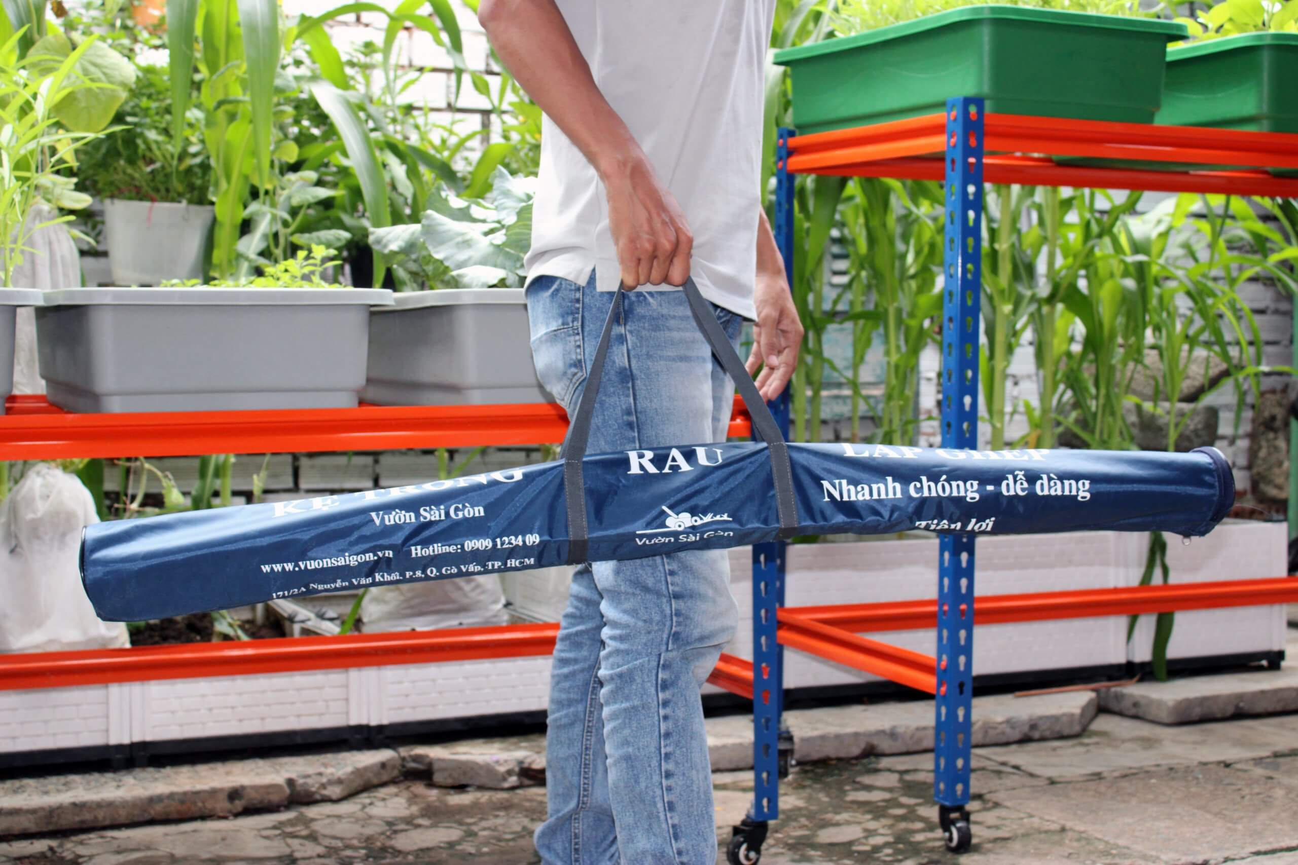 Kệ trồng rau thông minh, kệ trồng cây-Bộ 3 kệ lắp ráp(như hình) 2