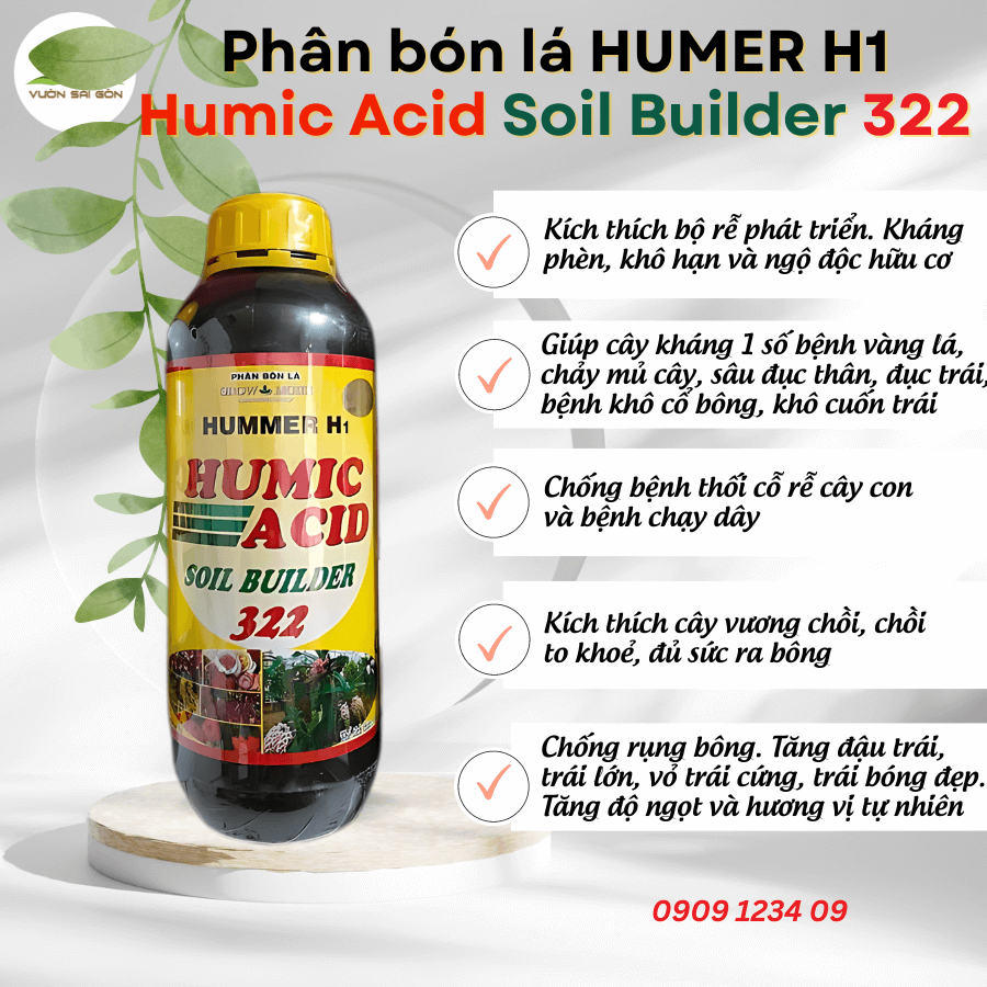 Phân bón lá Axit humic dạng lỏng 322 – kích rễ và chống ngộ độc 2