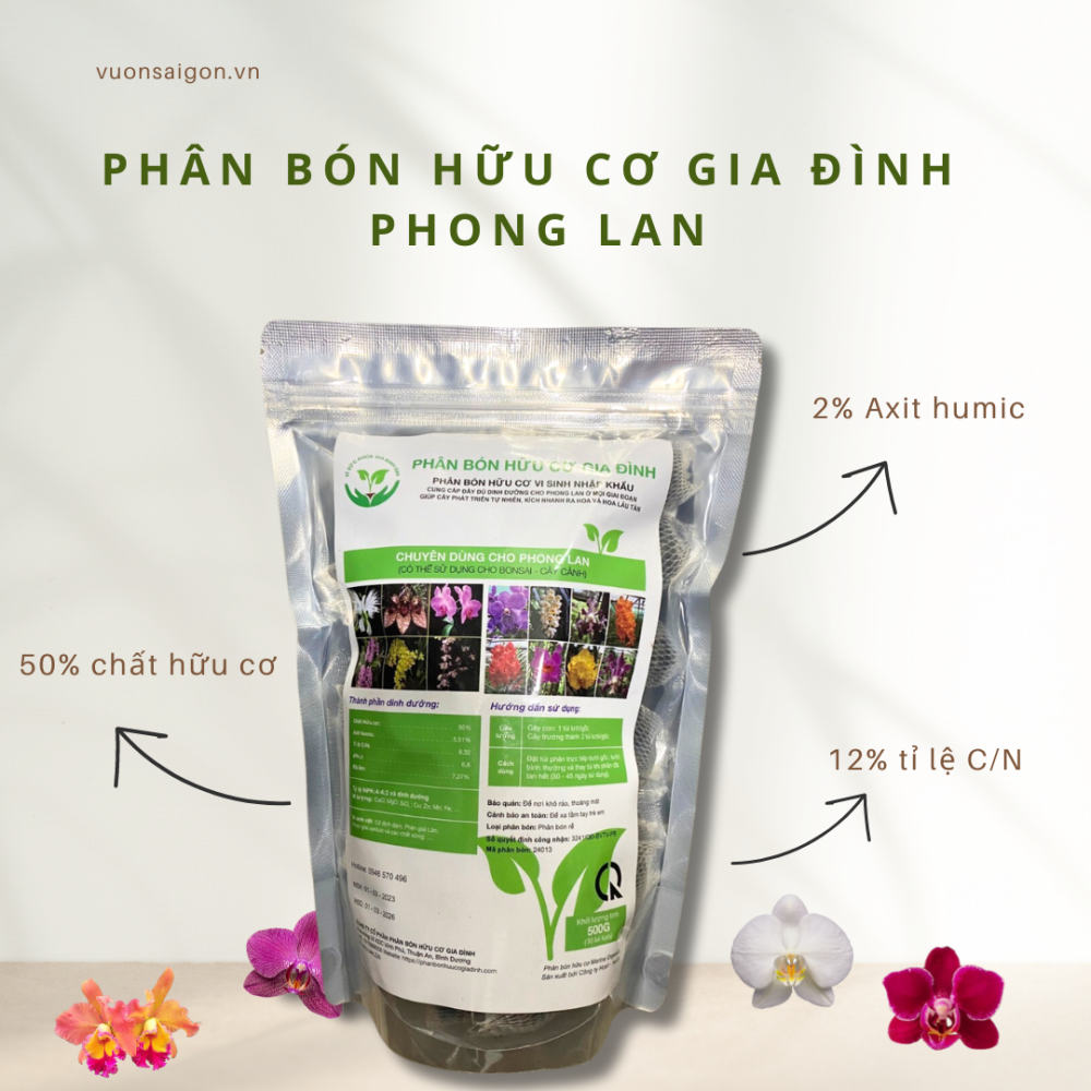 Phân bón hữu cơ gia đình phong lan all cosmos industries 3