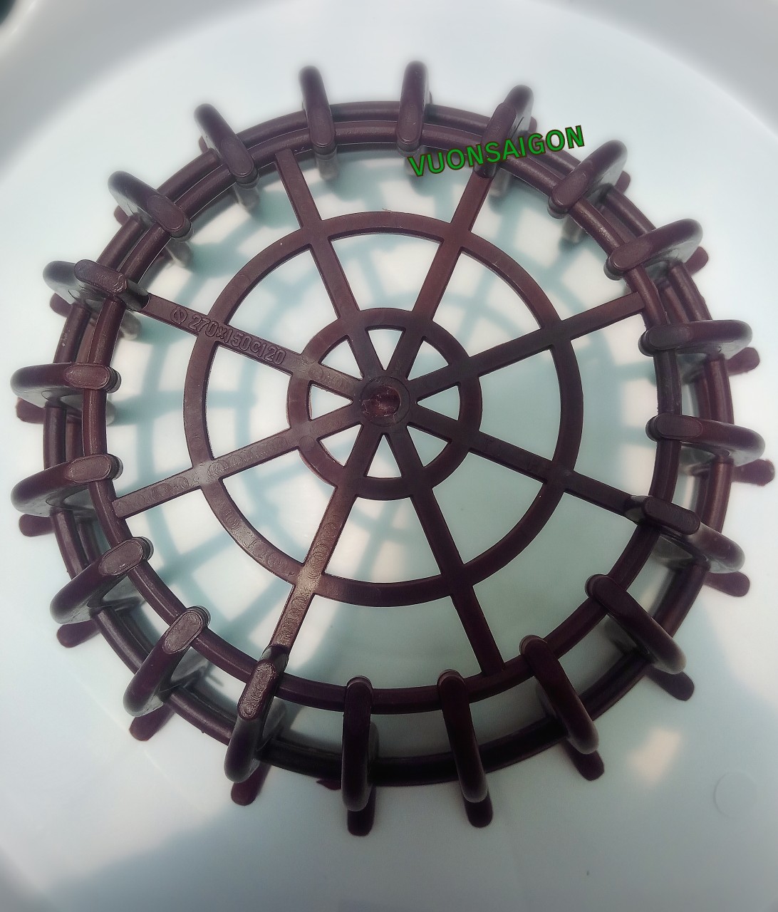 Chậu lan nhựa ( Rổ trơn bí ) 2