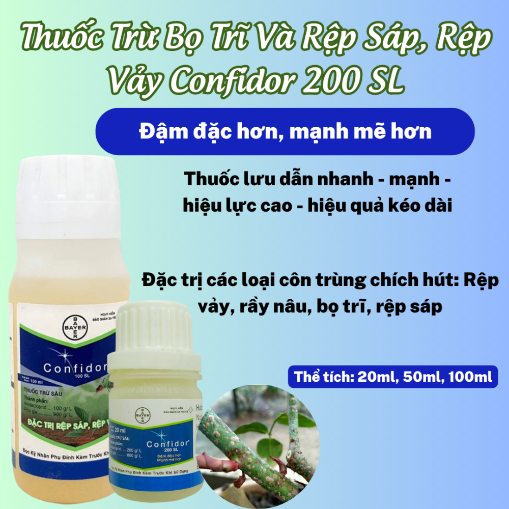 Thuốc Trừ Bọ Trĩ Và Rệp Sáp, Rệp Vảy Confidor 200 SL 2