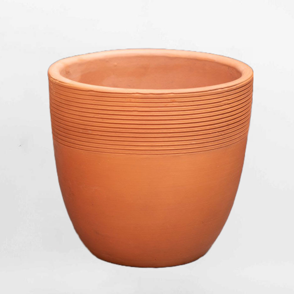 Chậu đất nung trụ tròn thấp DANU024