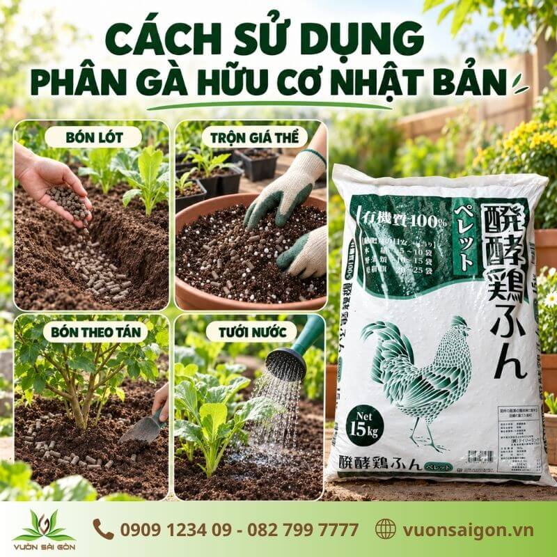 Phân gà hữu cơ Nhật Bản Bao 15kg (OMEGA GOLD – NHẬT BẢN ) 3