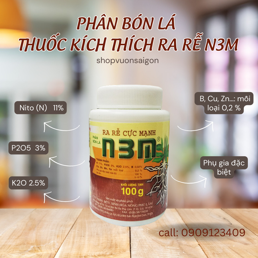 Phân bón lá thuốc kích thích ra rễ cực mạnh N3M 2