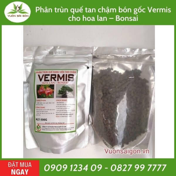 Phân trùn quế tan chậm bón gốc Vermis cho lan, bonsai 2