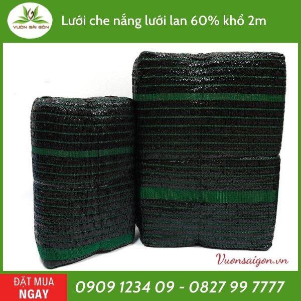 Lưới che nắng lưới lan 60% khổ 2m 2
