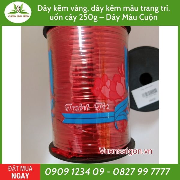 Dây kẽm kim tuyến, dây kẽm màu trang trí, uốn cây 250g 2