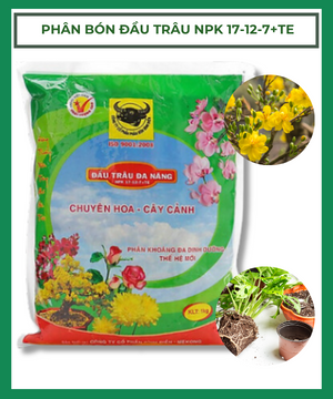 Phân bón đầu trâu đa năng NPK 17-12-7+TE (gói 1kg)