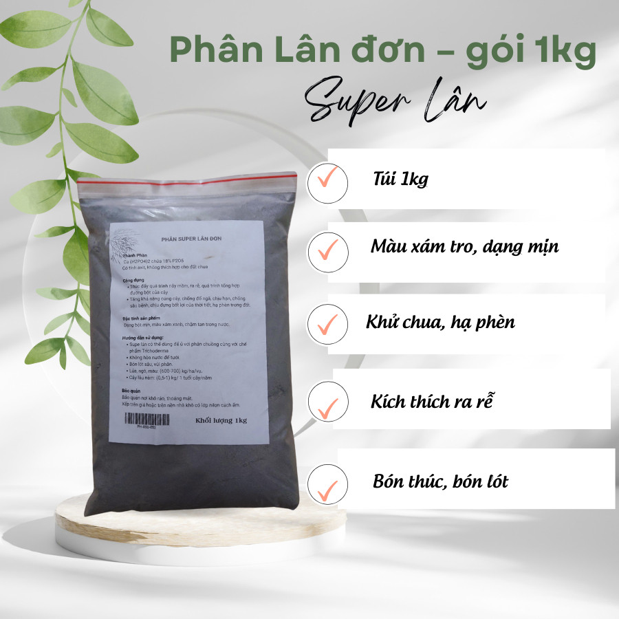 Phân Lân đơn kích rễ cho cây – Supe lân Lâm Thao 2